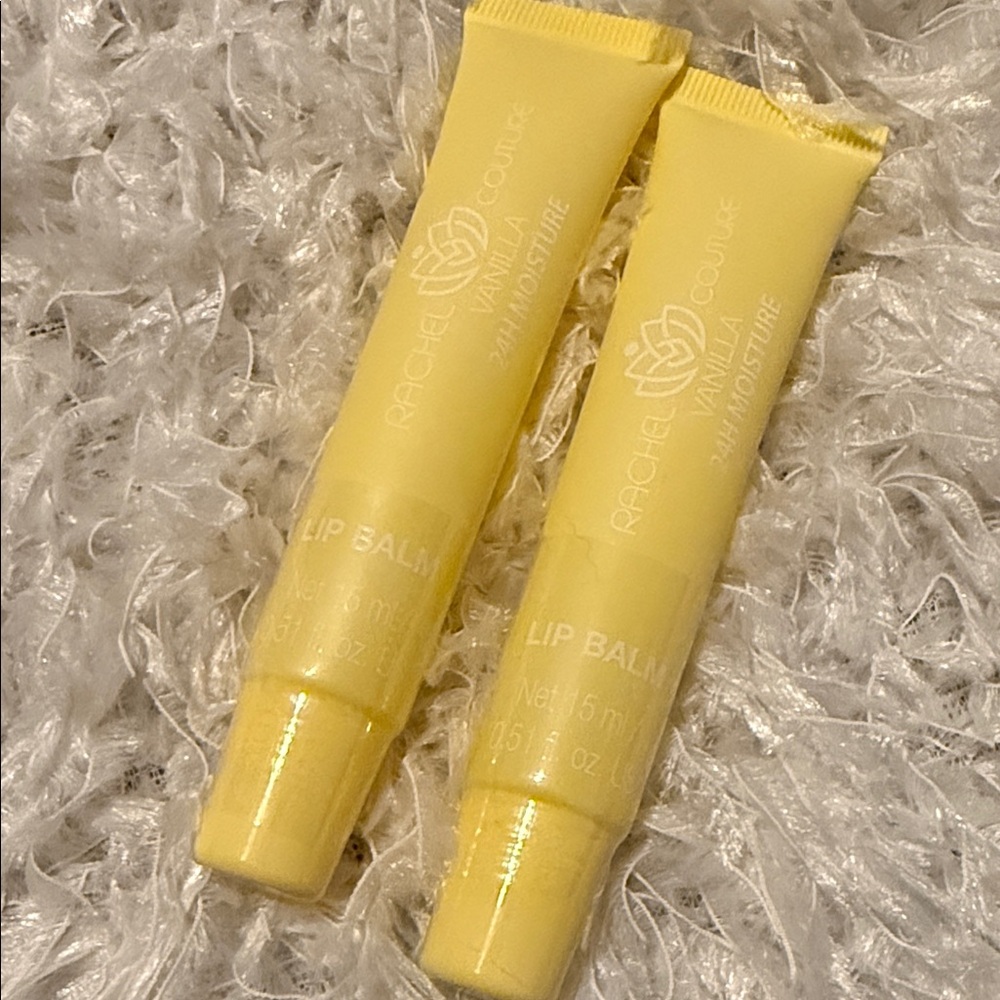 Set of 2- Rachel Couture Vanilla Lip Balm - new sealed